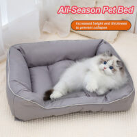 All-weather Oxford fabric waterproof dog and cat kennel with thick padding. Resistant to moisture, does not absorb hair, easy to clean