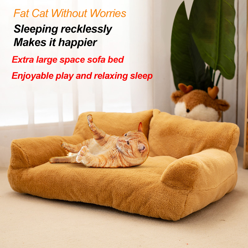 Cross-border new four-season universal warm large-sized pet bed, thick sofa cat bed and dog bed, wear-resistant dog mat and cat bed - Image 3