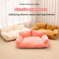 Cross-border new four-season universal warm large-sized pet bed, thick sofa cat bed and dog bed, wear-resistant dog mat and cat bed