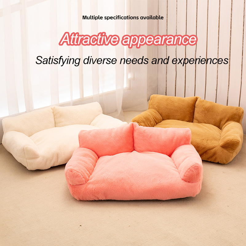 Cross-border new four-season universal warm large-sized pet bed, thick sofa cat bed and dog bed, wear-resistant dog mat and cat bed