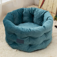 Dutch fleece thick dog bed, winter warm round sleeping cat bed