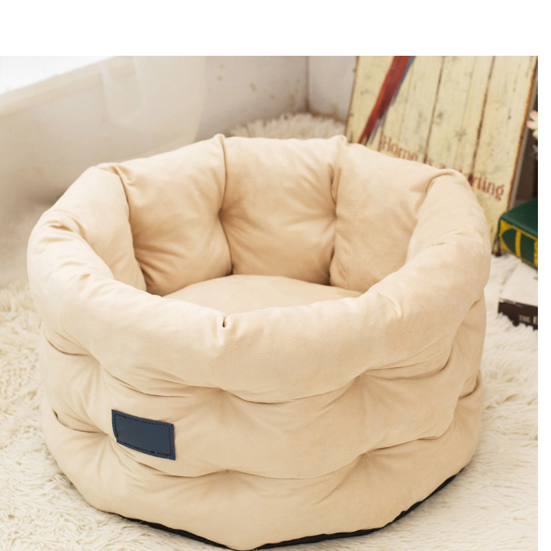 Dutch fleece thick dog bed, winter warm round sleeping cat bed - Image 3