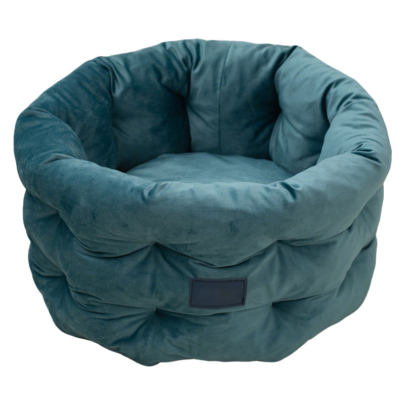 Dutch fleece thick dog bed, winter warm round sleeping cat bed - Image 2