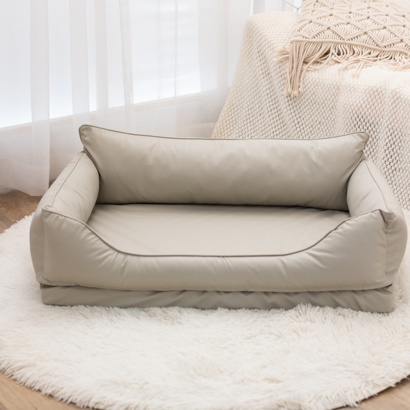 New pet leather sofa cushion dog bed, moisture-proof, durable, and washable dog kennel - Image 2